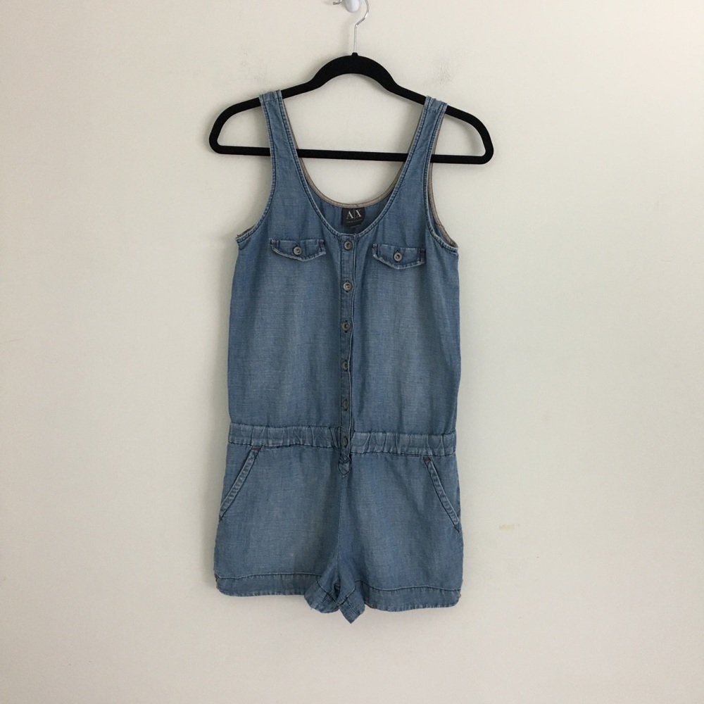 Armani Exchange Chambray Romper Size 6